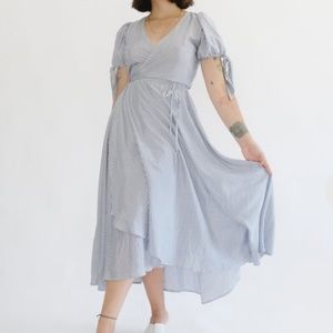 Striped Allie wrap Dress by OhSevenDays Oh Seven Days